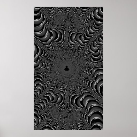 De Lair Monochrome Fine Fractal van de koningin Ab Poster (Voorkant)