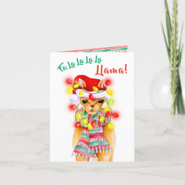 De Lama van La van La van La van La van FA! whimsy Feestdagen Kaart