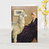 De Lama van Moeder Whistler Kaart (Gele Bloem)