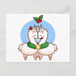 De Lama's van de Liefde van de vakantie Feestdagenkaart