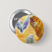 De Lamb van God! Ronde Button 5,7 Cm (Voorkant /achterkant)