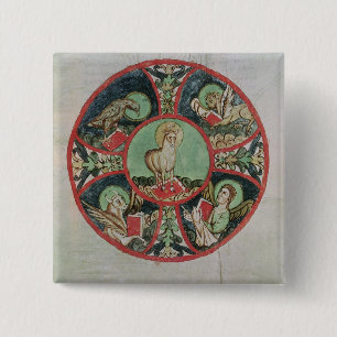 De Lamb van God Vierkante Button 5,1 Cm