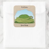 De Lambton Worm Bookplate Vierkante Sticker (Tas)