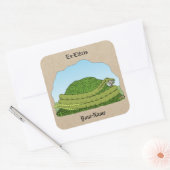 De Lambton Worm Bookplate Vierkante Sticker (Envelop)