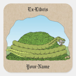 De Lambton Worm Bookplate Vierkante Sticker