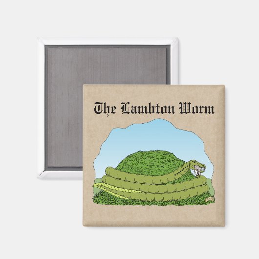De Lambton Worm Magneet (Voorkant / Achterkant)
