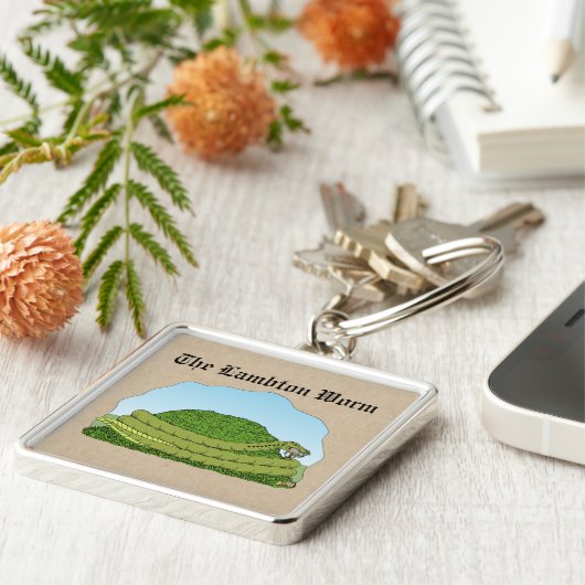 De Lambton Worm Sleutelhanger (Zijkant)