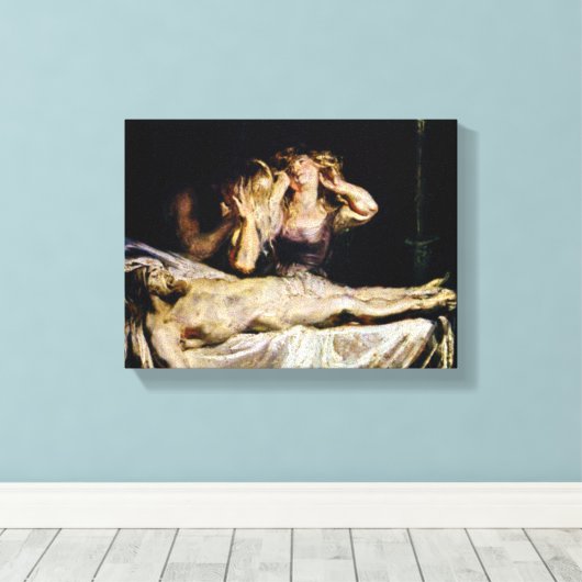 De Lamentatie van Jezus Christus - Rubens Canvas Afdruk (Insitu (Houten vloer))
