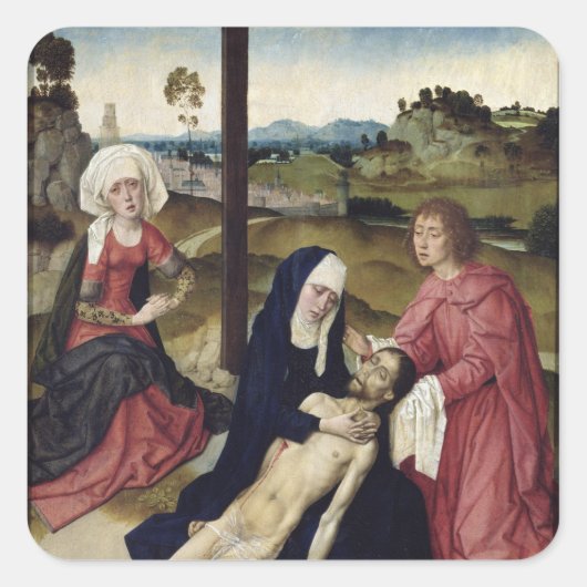 De Lamentation, c.1455-60 Vierkante Sticker (Voorkant)