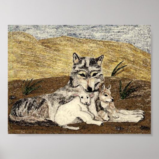 De lammeren zullen met de wolf omgaan poster (Voorkant)