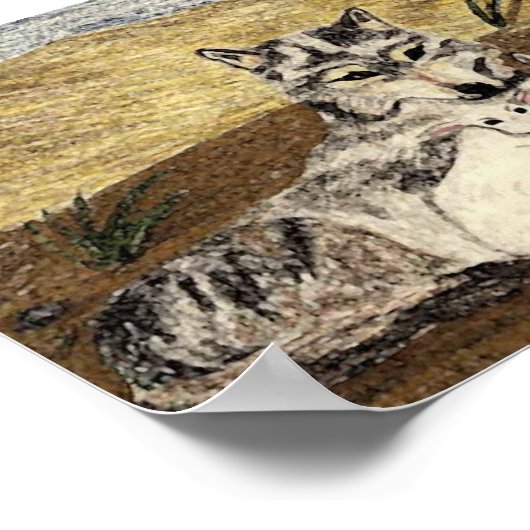 De lammeren zullen met de wolf omgaan poster (Hoek)