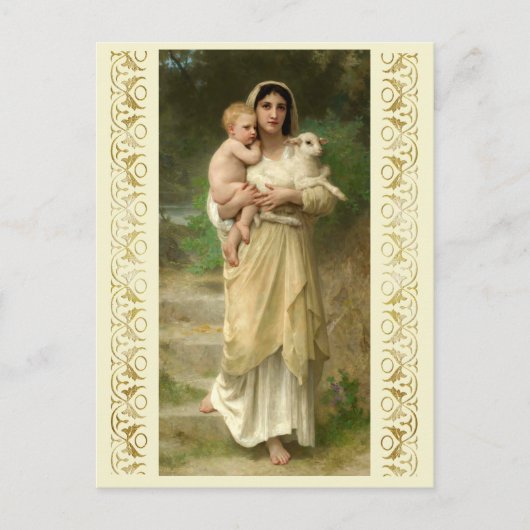 De lammetjes van William Bouguereau Briefkaart (Voorkant)