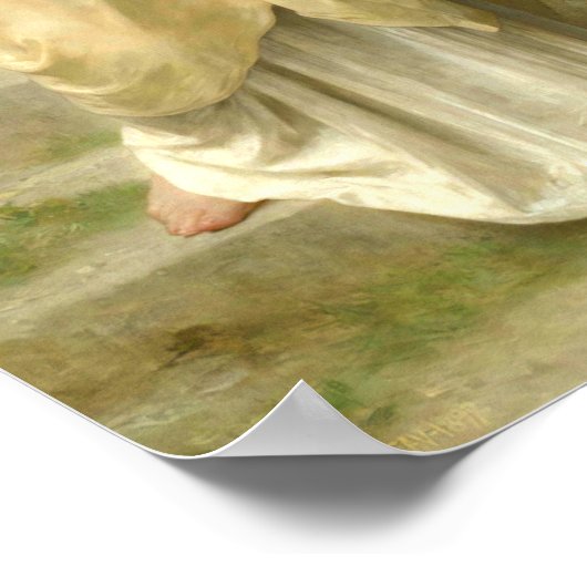 De lammetjes van William Bouguereau Poster (Hoek)