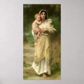 De lammetjes van William Bouguereau Poster (Voorkant)