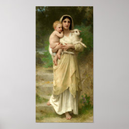 De lammetjes van William Bouguereau Poster