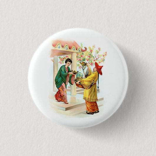 De Lamp van Aladdin Ronde Button 3,2 Cm (Voorkant)
