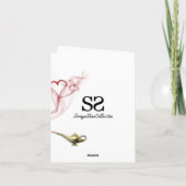 De Lamp van het genie met de Rook van het Hart - Feestdagen Kaart (Achterkant)