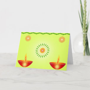 De lampen van Diwali - Kaart