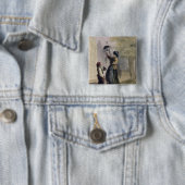 De Lamplichter uit 'Les Femmes de Paris' Vierkante Button 5,1 Cm (In situ)