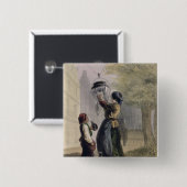 De Lamplichter uit 'Les Femmes de Paris' Vierkante Button 5,1 Cm (Voorkant /achterkant)
