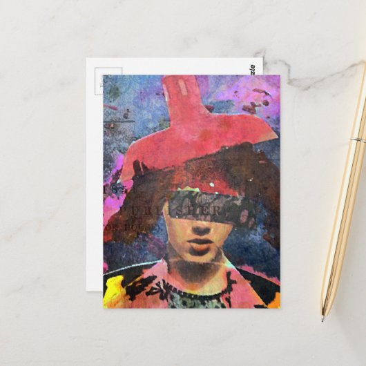 De Lampschaduwhoofdame Briefkaart (Voorkant / Achterkant in situ)