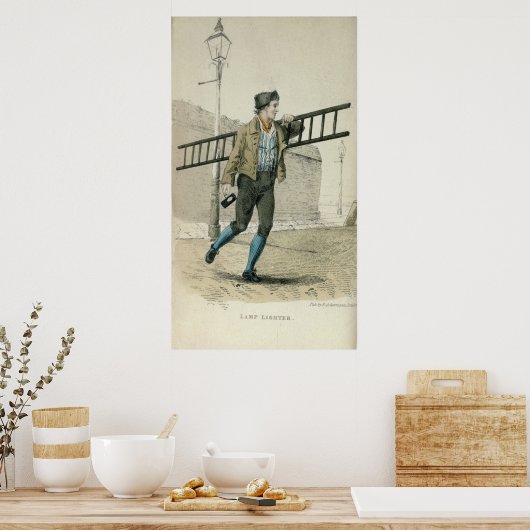 De lampverlichting poster (Keuken)