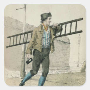 De lampverlichting vierkante sticker