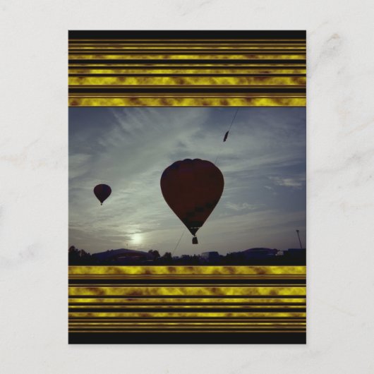 De Lancering van de hete Lucht Briefkaart (Voorkant)