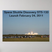 De lancering van Discovery STS-133 Poster (Voorkant)