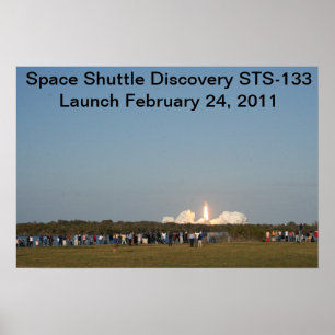 De lancering van Discovery STS-133 Poster