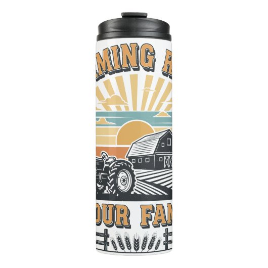De landbouw draait in onze familie thermosbeker (Voorkant)