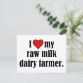 De Landbouwer van de Ruwe Melk van het hart Briefkaart (Staand voorkant)