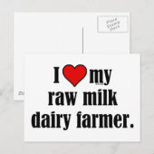 De Landbouwer van de Ruwe Melk van het hart Briefkaart (Voorkant / Achterkant)