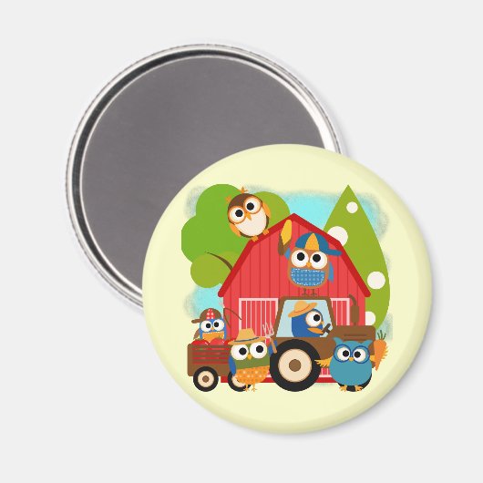 De Landbouwers van de uil Magneet (Voorkant / Achterkant)