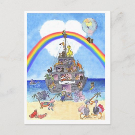 De landende partij II, Noah's Ark briefkaart (Voorkant)