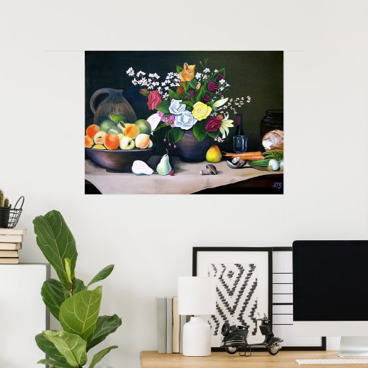 De landentabel poster (Thuiskantoor)