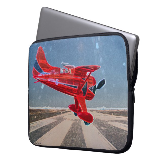 De landing laptop sleeve (Voorkant Links)