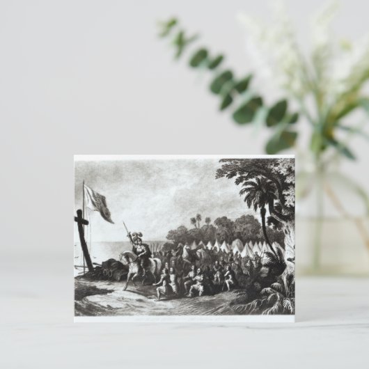 De landing op Tampa Bay Briefkaart (Staand voorkant)