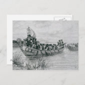 De landing van Cadillac Briefkaart (Voorkant / Achterkant)