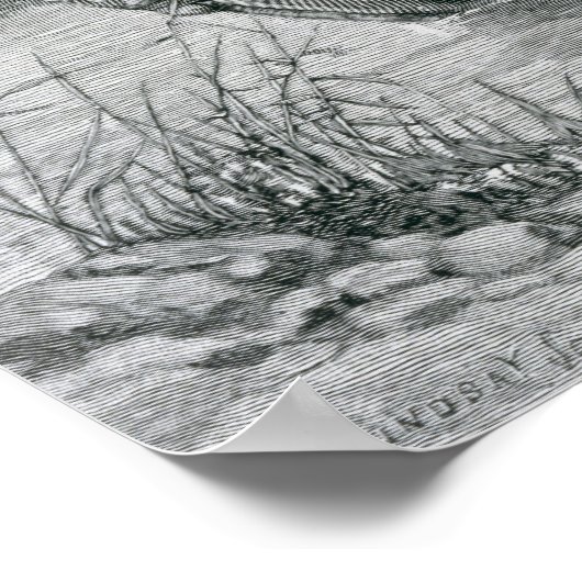 De landing van Cadillac Poster (Hoek)