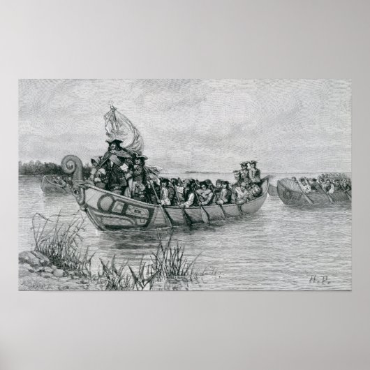 De landing van Cadillac Poster (Voorkant)