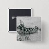 De landing van Cadillac Vierkante Button 5,1 Cm (Voorkant /achterkant)