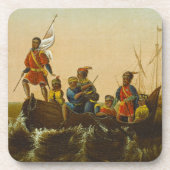 De landing van Columbus, c.1837 (olie op canvas) Drankjes Onderzetter (Voorkant)