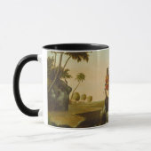 De landing van Columbus, c.1837 (olie op canvas) Mok (Links)