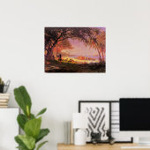 De landing van Columbus door Albert Bierstadt Poster (Thuiskantoor)