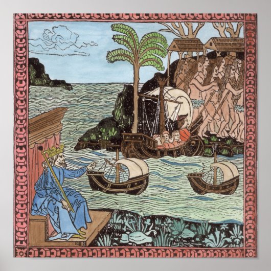 De landing van Columbus Poster (Voorkant)