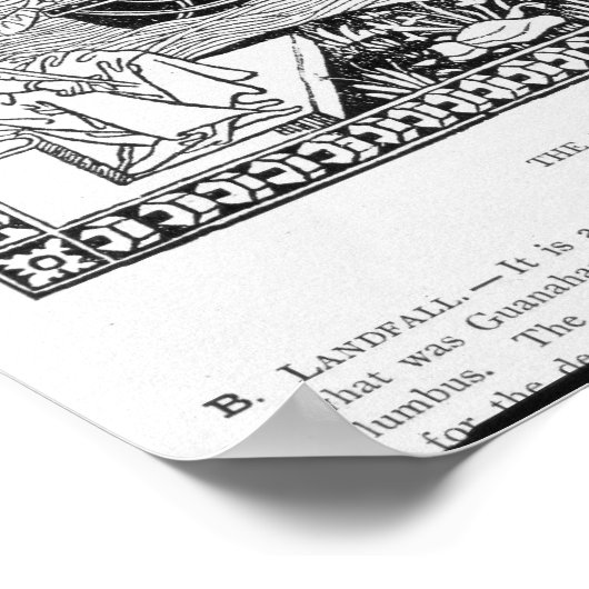 De landing van Columbus Poster (Hoek)