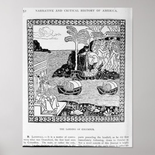De landing van Columbus Poster (Voorkant)