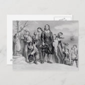 De landing van de pelgrims briefkaart (Voorkant / Achterkant)