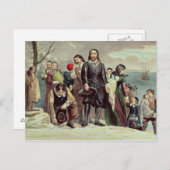 De landing van de pelgrims in Plymouth Briefkaart (Voorkant / Achterkant)